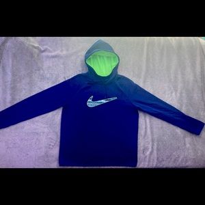 Blue and Green Nike Sweatshirt